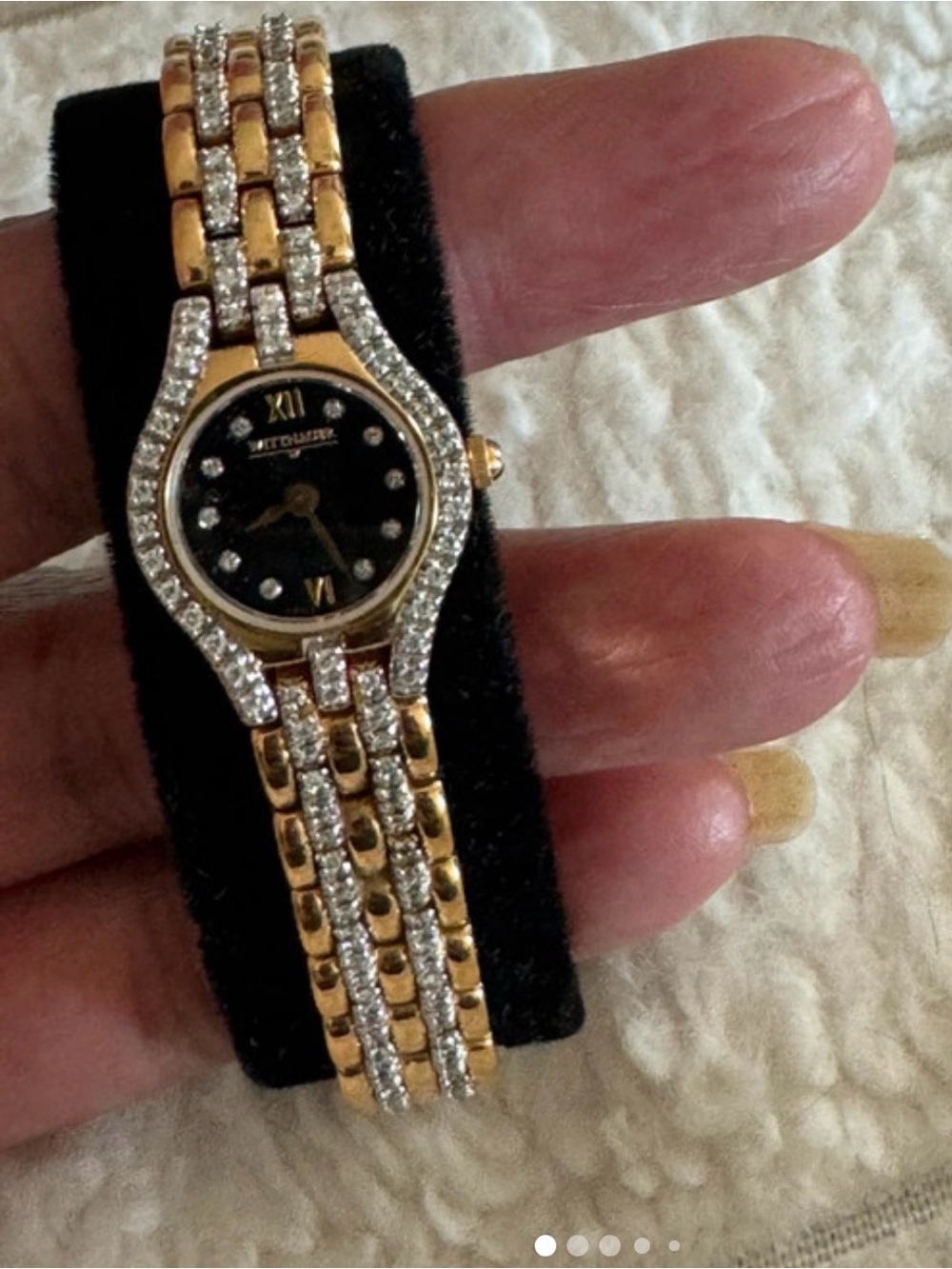 Wittnauer Swarovski Swiss Quartz woman's watch Two-Tone Gold and Silver